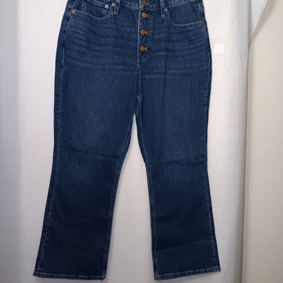 J. CREW BUTTON FLY MID RISE FLARE CROP JEANS - Picture 10 of 11